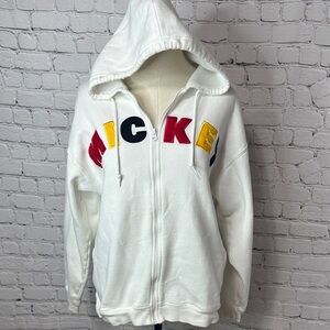 Vintage Walt Disney World Mickey Mouse Full Zip Hoodie Small Y2K